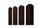 Штакетник Круглый фигурный 0,45 PE-Double RAL 8017 шоколад (2,0м)